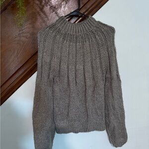 Abercrombie & Fitch Gray Knit Turtleneck Sweater